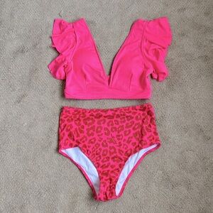 Two piece ribbed Swim suit